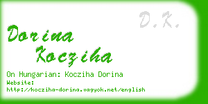 dorina kocziha business card